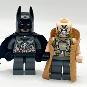 LEGO Bane and Batman Minifigure Pair 76001 Dark Knight Rises Authentic READ